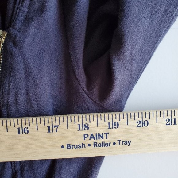 Market & Spruce Drape Asymmetrical Top Deep Blue Side Zipper Womens Size M - Picture 7 of 7